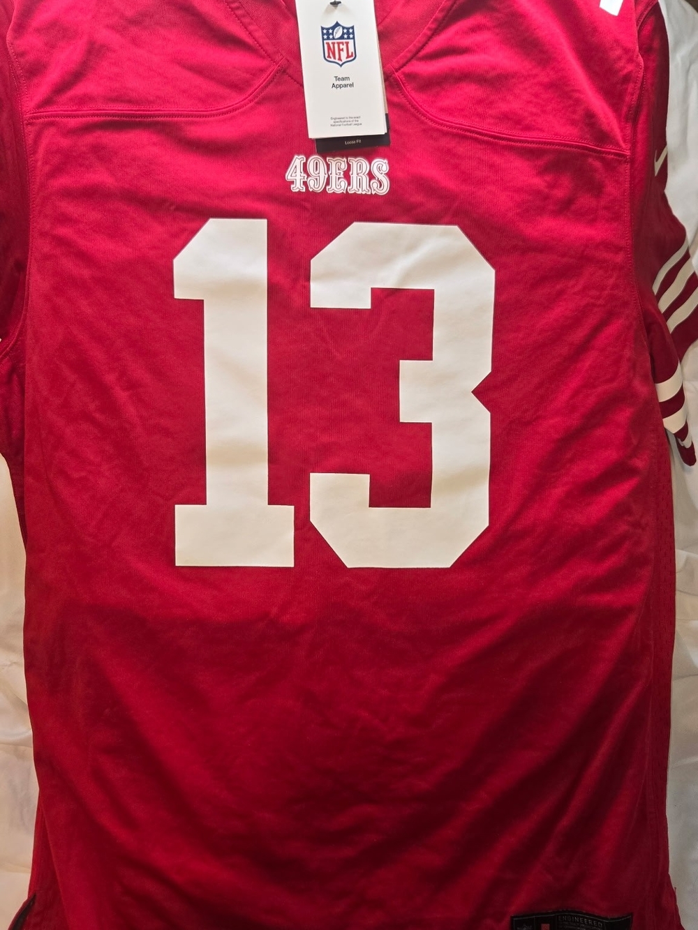 Nike San Francisco 49ers Red Jersey with White Number 13